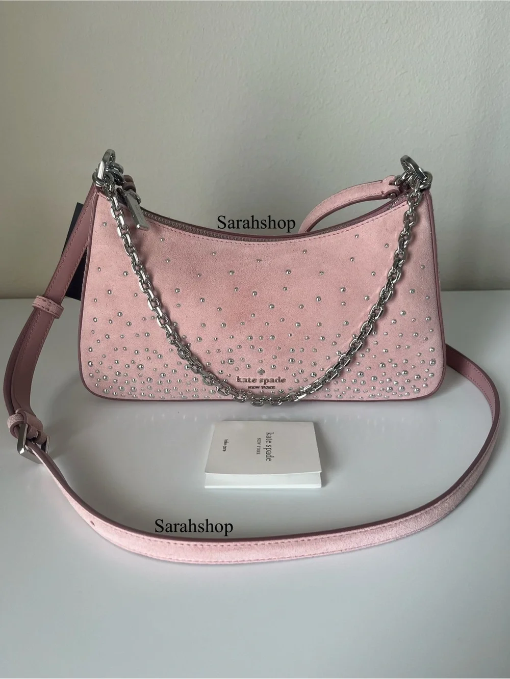 ♠️Kate Spade Margot Studded Suede Shoulder Bag